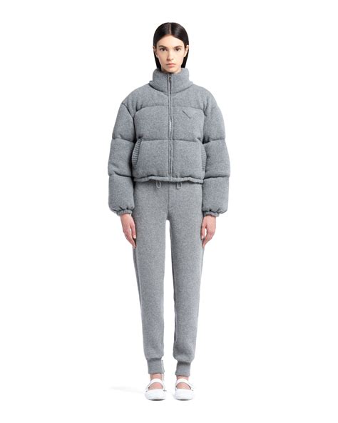 prada fur puffer jacket|Prada cashmere puffer jacket.